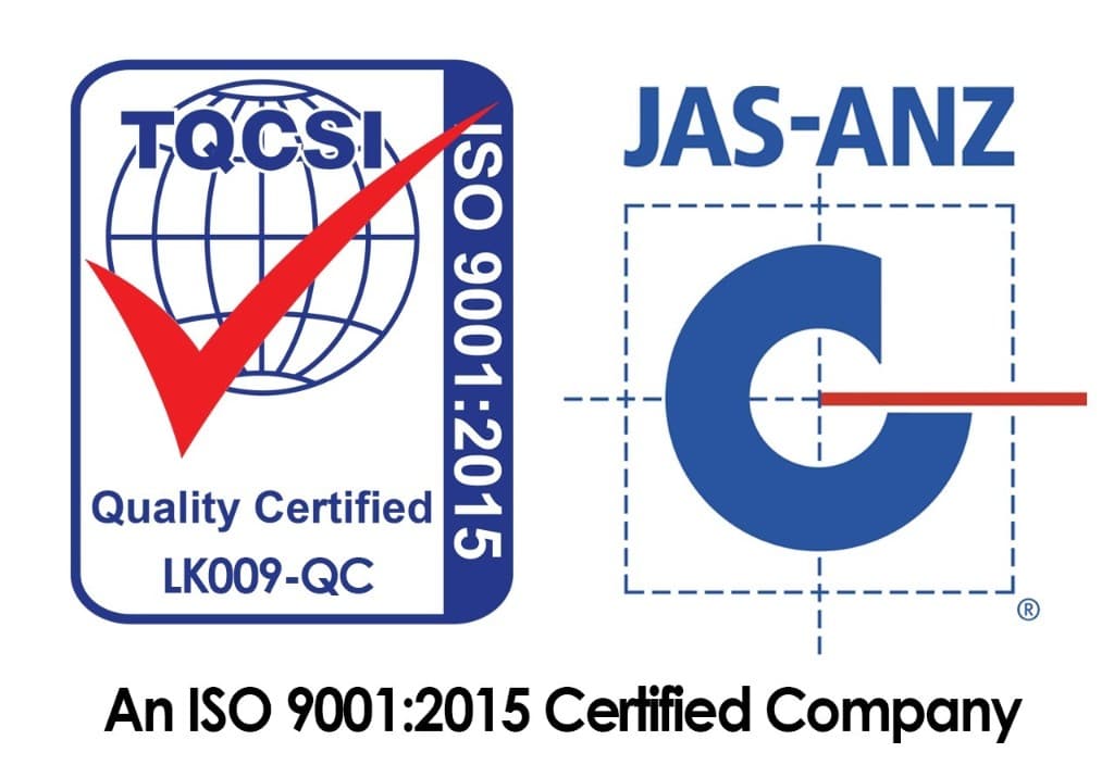 TQCSI ISO 9001:2015 quality certification and JAS-ANZ accreditation marks